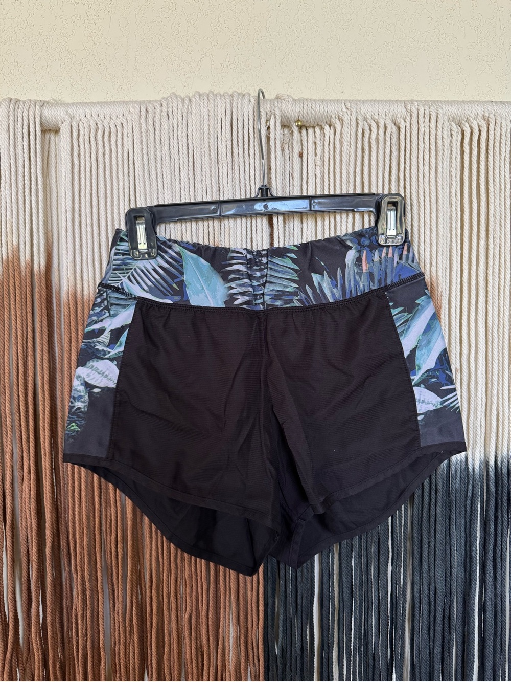 Black and floral Activ8 athletic shorts with liner; excellent condition
